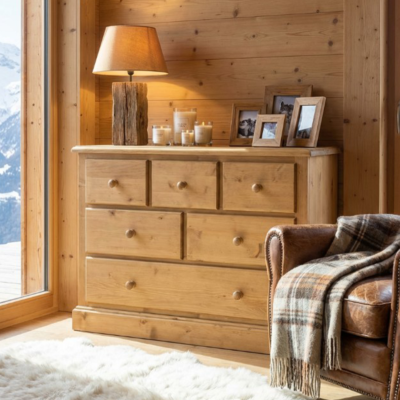 Commode 6 Tiroirs Chamonix en Pin Massif 120 cm - meublespin.fr - Chamonix Commode 6 Tiroirs Chamonix en Pin Massif 120 cm Chamonix meublespin.fr - mobilier et de décoration de style montagne ou chalet- meubles en pin, mobilier en bois massif de qualité, canapés convertibles - https://meublespin.fr