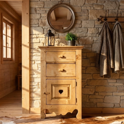 Confiturier 1 Porte + 2 Tiroirs en Pin Massif Chamonix - meublespin.fr - Chamonix Confiturier 1 Porte + 2 Tiroirs en Pin Massif Chamonix Chamonix meublespin.fr - mobilier et de décoration de style montagne ou chalet- meubles en pin, mobilier en bois massif de qualité, canapés convertibles - https://meublespin.fr