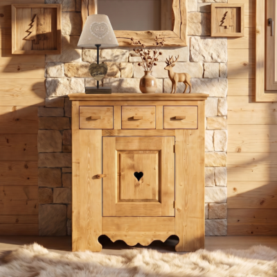 Confiturier 1 Porte + 3 Tiroirs en Pin Massif – Chamonix – 94 cm - meublespin.fr - Chamonix Confiturier 1 Porte + 3 Tiroirs en Pin Massif – Chamonix – 94 cm Chamonix meublespin.fr - mobilier et de décoration de style montagne ou chalet- meubles en pin, mobilier en bois massif de qualité, canapés convertibles - https://meublespin.fr