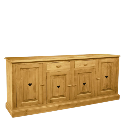 Buffet Bas Chamonix  4 Portes + 2 Tiroirs en Pin Massif Buffets & bahuts en bois massif meublespin.fr - mobilier et de décoration de style montagne ou chalet- meubles en pin, mobilier en bois massif de qualité, canapés convertibles - https://meublespin.fr