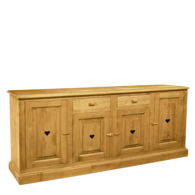 Buffet Bas Chamonix  4 Portes + 2 Tiroirs en Pin Massif Buffets & bahuts en bois massif meublespin.fr - mobilier et de décoration de style montagne ou chalet- meubles en pin, mobilier en bois massif de qualité, canapés convertibles - https://meublespin.fr