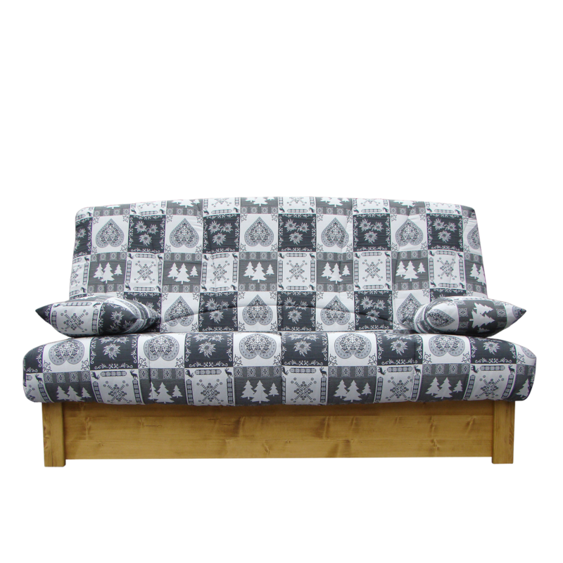 Clic-Clac Audrey 140 x 190 cm – Chatel Gris Canapés Clic-Clac Montagne meublespin.fr - mobilier et de décoration de style montagne ou chalet- meubles en pin, mobilier en bois massif de qualité, canapés convertibles - https://meublespin.fr