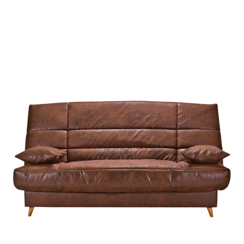 CLIC-CLAC Érika 130 x 190 cm Contemporain (Tissu Microfibre Aspect Cuir Vieilli) Canapés Clic-Clac Montagne meublespin.fr - mobilier et de décoration de style montagne ou chalet- meubles en pin, mobilier en bois massif de qualité, canapés convertibles - https://meublespin.fr