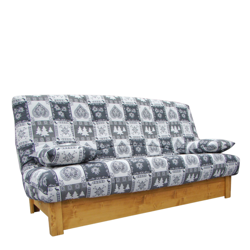 Clic-Clac Audrey 140 x 190 cm – Chatel Gris Canapés Clic-Clac Montagne meublespin.fr - mobilier et de décoration de style montagne ou chalet- meubles en pin, mobilier en bois massif de qualité, canapés convertibles - https://meublespin.fr