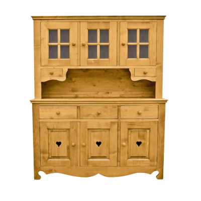 Vaisselier 6 Portes Chamonix en Pin Massif 160 cm Chamonix meublespin.fr - mobilier et de décoration de style montagne ou chalet- meubles en pin, mobilier en bois massif de qualité, canapés convertibles - https://meublespin.fr