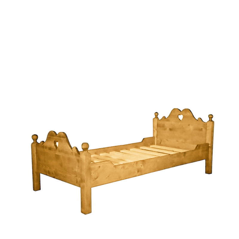 Lit en pin massif Chamonix 90 x 190 cm Chamonix meublespin.fr - mobilier et de décoration de style montagne ou chalet- meubles en pin, mobilier en bois massif de qualité, canapés convertibles - https://meublespin.fr
