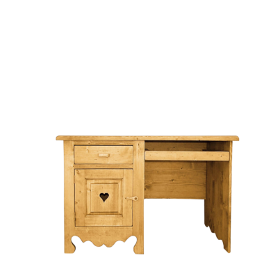 Bureau 1 Porte + 1Tiroir en Pin Massif 110 cm Bureaux en pin massif meublespin.fr - mobilier et de décoration de style montagne ou chalet- meubles en pin, mobilier en bois massif de qualité, canapés convertibles - https://meublespin.fr