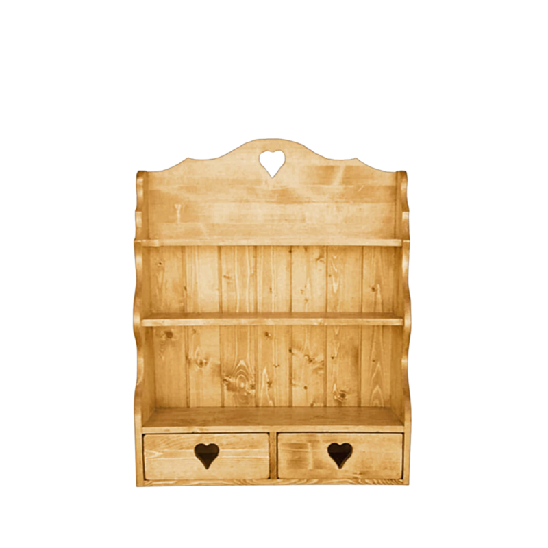 Étagère Murale 2 Tiroirs en Pin Massif Chamonix meublespin.fr - mobilier et de décoration de style montagne ou chalet- meubles en pin, mobilier en bois massif de qualité, canapés convertibles - https://meublespin.fr