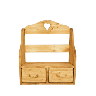 Étagère Murale 2 Tiroirs en Pin Massif Chamonix meublespin.fr - mobilier et de décoration de style montagne ou chalet- meubles en pin, mobilier en bois massif de qualité, canapés convertibles - https://meublespin.fr