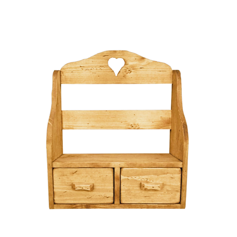 Étagère Murale 2 Tiroirs en Pin Massif Chamonix meublespin.fr - mobilier et de décoration de style montagne ou chalet- meubles en pin, mobilier en bois massif de qualité, canapés convertibles - https://meublespin.fr