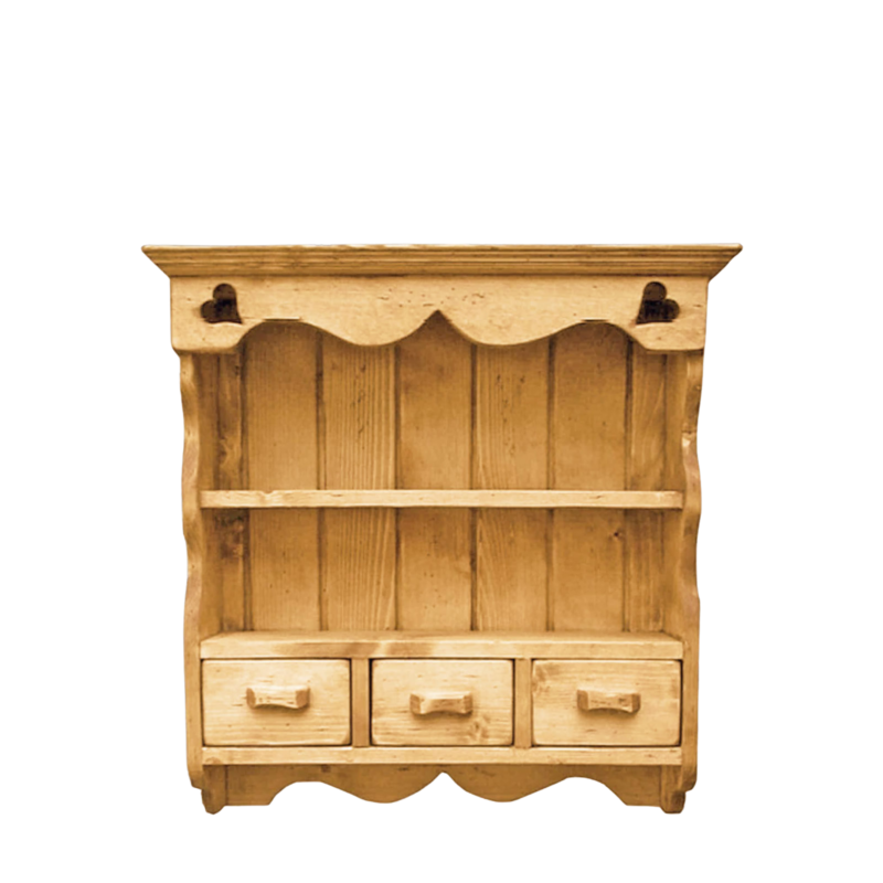 Étagère Murale à Epices 3 Tiroirs en Pin Massif Chamonix meublespin.fr - mobilier et de décoration de style montagne ou chalet- meubles en pin, mobilier en bois massif de qualité, canapés convertibles - https://meublespin.fr