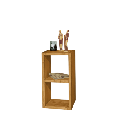 Étagère Cube 2 blocs en Pin Massif Chamonix meublespin.fr - mobilier et de décoration de style montagne ou chalet- meubles en pin, mobilier en bois massif de qualité, canapés convertibles - https://meublespin.fr