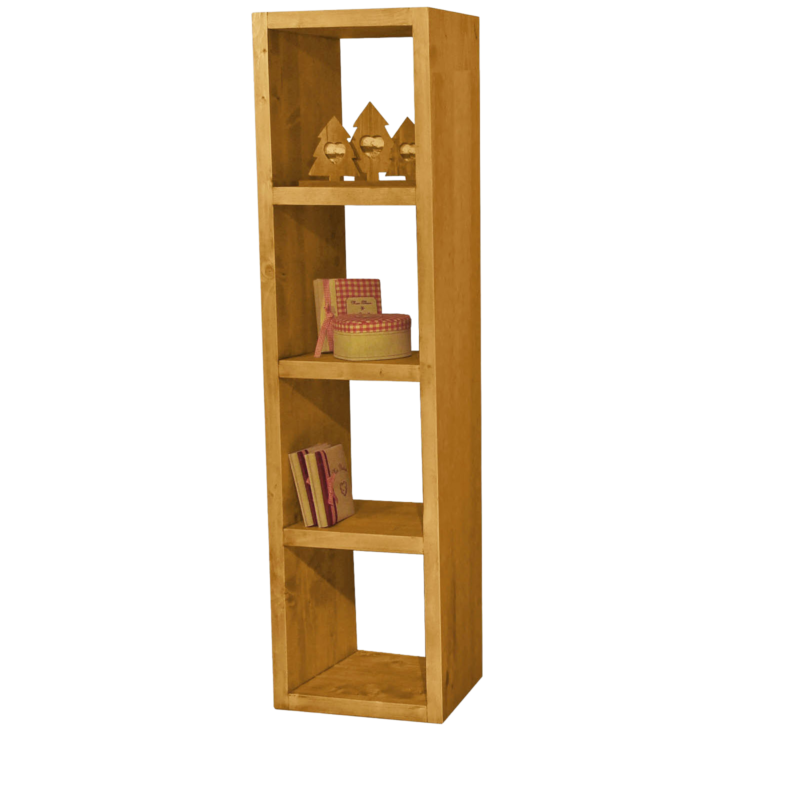 Étagère Cube 4 blocs en Pin Massif Chamonix meublespin.fr - mobilier et de décoration de style montagne ou chalet- meubles en pin, mobilier en bois massif de qualité, canapés convertibles - https://meublespin.fr
