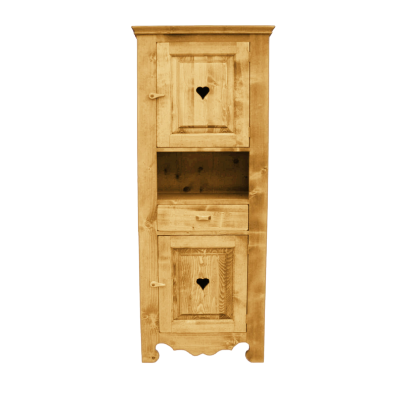 Bonnetière Chamonix 2 Portes et 1 Tiroir en Pin Massif Chamonix meublespin.fr - mobilier et de décoration de style montagne ou chalet- meubles en pin, mobilier en bois massif de qualité, canapés convertibles - https://meublespin.fr