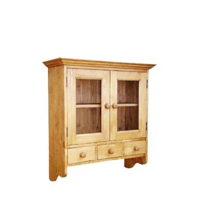 ARMOIRE MURALE 2 Portes 3 Tiroirs Chamonix meublespin.fr - mobilier et de décoration de style montagne ou chalet- meubles en pin, mobilier en bois massif de qualité, canapés convertibles - https://meublespin.fr