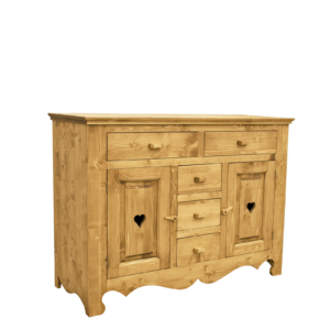 Buffet Bas Chamonix 2 Portes + 5 Tiroirs en Pin Massif 129 cm Buffets & bahuts en bois massif meublespin.fr - vente de mobilier et de décoration de style montagne ou chalet- vente de meubles en pin et canapés convertibles - https://meublespin.fr