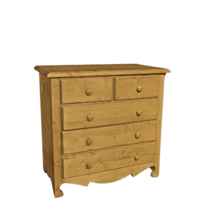 Commode 5 Tiroirs Chamonix en Pin Massif 90 cm Chamonix meublespin.fr - mobilier et de décoration de style montagne ou chalet- meubles en pin, mobilier en bois massif de qualité, canapés convertibles - https://meublespin.fr