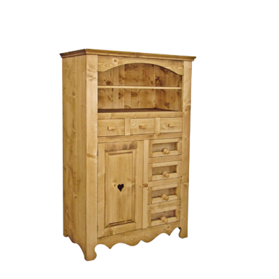 Bahut Chamonix 1 Porte + 3 Tiroirs + 4 Tiroirs Grainetiers Chamonix meublespin.fr - mobilier et de décoration de style montagne ou chalet- meubles en pin, mobilier en bois massif de qualité, canapés convertibles - https://meublespin.fr