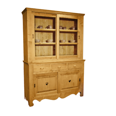 Vaisselier Chamonix 4 Portes Coulissantes et 3 Tiroirs en Pin Massif 140cm Chamonix meublespin.fr - mobilier et de décoration de style montagne ou chalet- meubles en pin, mobilier en bois massif de qualité, canapés convertibles - https://meublespin.fr