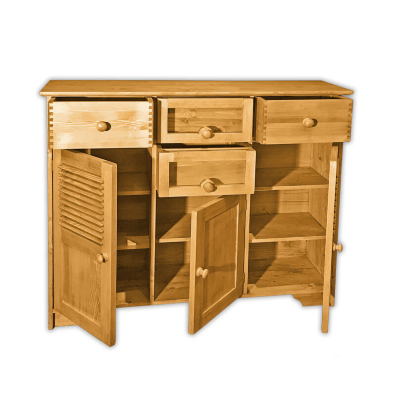 Buffet Bas Charme Grainetier 3 Portes + 4 Tiroirs Buffets & bahuts en bois massif meublespin.fr - mobilier et de décoration de style montagne ou chalet- meubles en pin, mobilier en bois massif de qualité, canapés convertibles - https://meublespin.fr