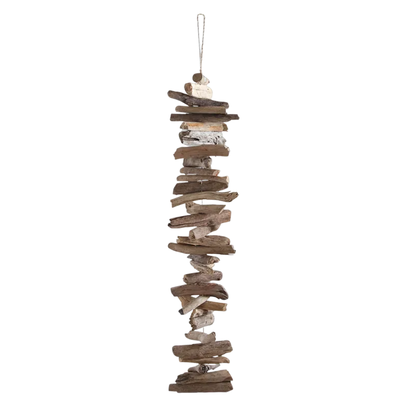 Décoration guirlande en bois flotté H 200 cm Cadres et déco meublespin.fr - mobilier et de décoration de style montagne ou chalet- meubles en pin, mobilier en bois massif de qualité, canapés convertibles - https://meublespin.fr