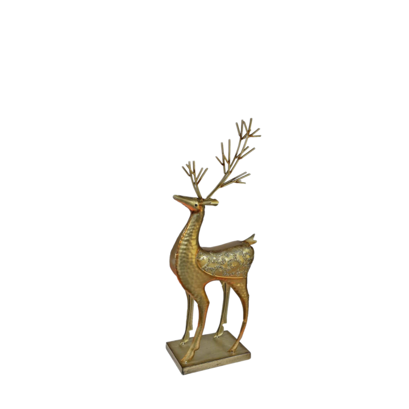 CERF en Métal Doré et Strass H 60 cm Objets à poser meublespin.fr - mobilier et de décoration de style montagne ou chalet- meubles en pin, mobilier en bois massif de qualité, canapés convertibles - https://meublespin.fr