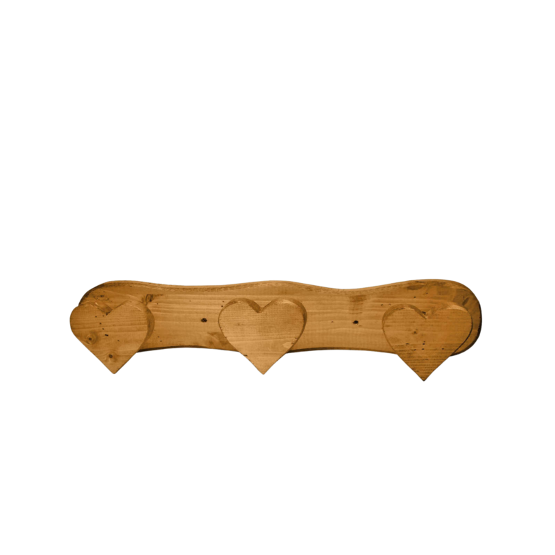 PATÈRE 3 TÊTES COEURS Patères et crochets meublespin.fr - mobilier et de décoration de style montagne ou chalet- meubles en pin, mobilier en bois massif de qualité, canapés convertibles - https://meublespin.fr