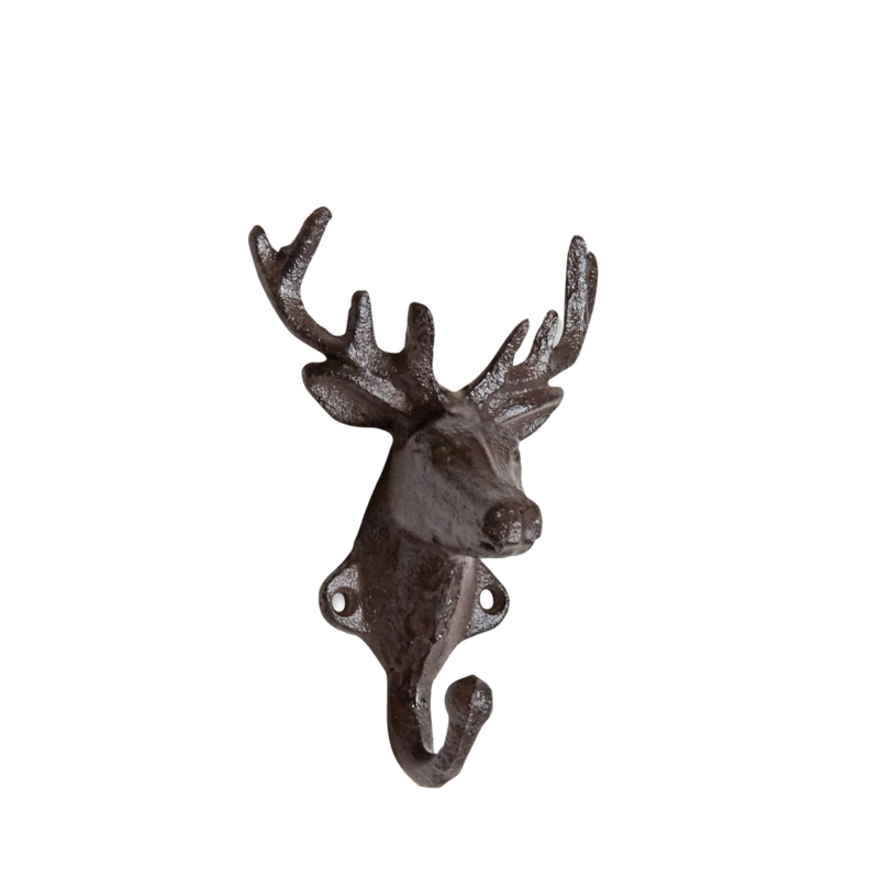 CROCHET 1 TÊTE CERF en fonte Patères et crochets meublespin.fr - mobilier et de décoration de style montagne ou chalet- meubles en pin, mobilier en bois massif de qualité, canapés convertibles - https://meublespin.fr