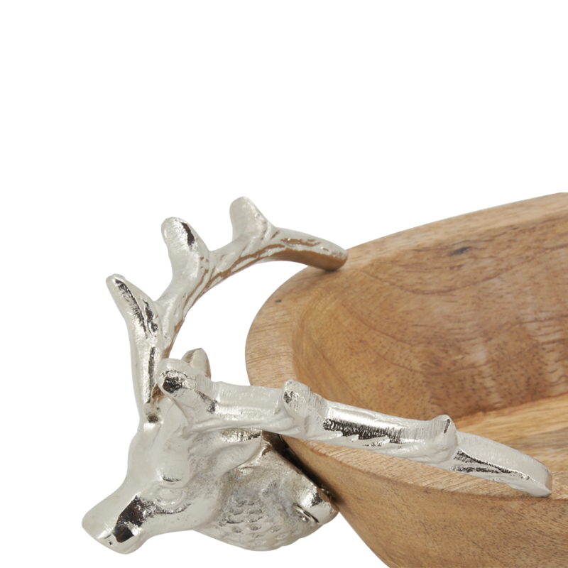 Corbeille ronde avec têtes de Cerf Nappes et Décoration de table meublespin.fr - mobilier et de décoration de style montagne ou chalet- meubles en pin, mobilier en bois massif de qualité, canapés convertibles - https://meublespin.fr