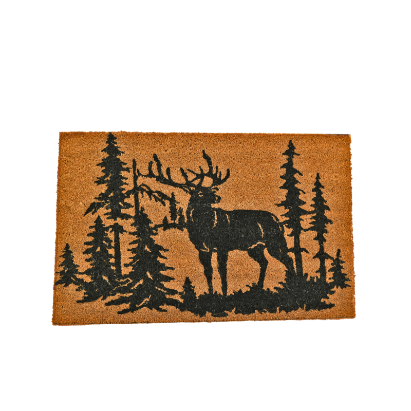 Paillasson Cerf en coco 75 x 45 cm Paillassons meublespin.fr - mobilier et de décoration de style montagne ou chalet- meubles en pin, mobilier en bois massif de qualité, canapés convertibles - https://meublespin.fr