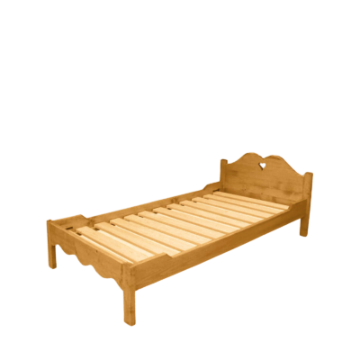 Lit en pin massif Chamonix pied bas 90 x 190 cm Chamonix meublespin.fr - mobilier et de décoration de style montagne ou chalet- meubles en pin, mobilier en bois massif de qualité, canapés convertibles - https://meublespin.fr