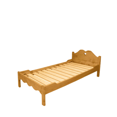 Lit en pin massif Chamonix pied bas 80 x 190 cm Chamonix meublespin.fr - mobilier et de décoration de style montagne ou chalet- meubles en pin, mobilier en bois massif de qualité, canapés convertibles - https://meublespin.fr