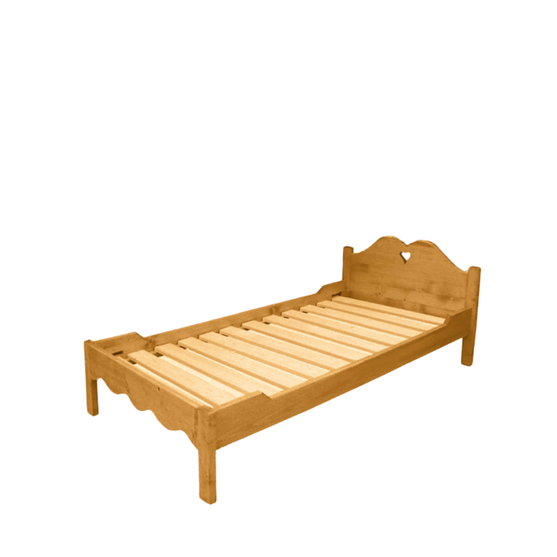 Lit en pin massif Chamonix pied bas 80 x 190 cm Chamonix meublespin.fr - mobilier et de décoration de style montagne ou chalet- meubles en pin, mobilier en bois massif de qualité, canapés convertibles - https://meublespin.fr