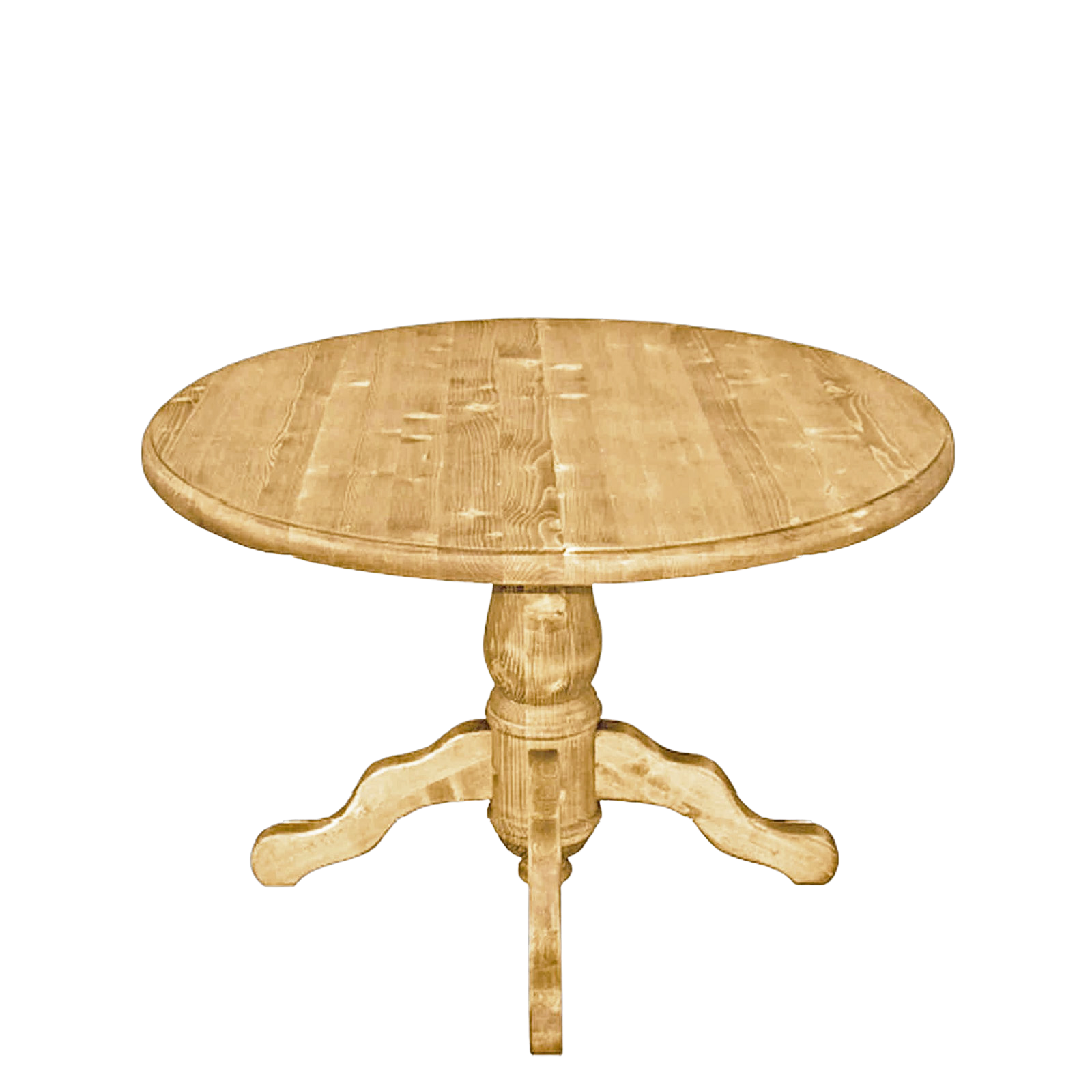 Table ronde en bois avec 2 Allonges