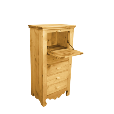 Commode Secrétaire 1 Porte 4Tiroirs en Pin Massif Chamonix meublespin.fr - mobilier et de décoration de style montagne ou chalet- meubles en pin, mobilier en bois massif de qualité, canapés convertibles - https://meublespin.fr