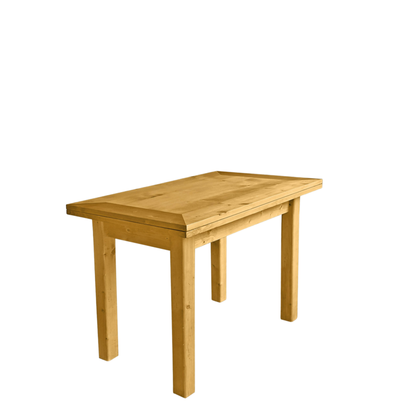 Table Repas Rectangulaire Dépliable 90 x 55 cm (Ouvert 90 x 110 cm) Chamonix meublespin.fr - mobilier et de décoration de style montagne ou chalet- meubles en pin, mobilier en bois massif de qualité, canapés convertibles - https://meublespin.fr