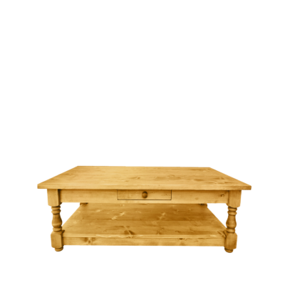Grande Table Basse en Bois 130 x 75 cm CHAMONIX Chamonix meublespin.fr - mobilier et de décoration de style montagne ou chalet- meubles en pin, mobilier en bois massif de qualité, canapés convertibles - https://meublespin.fr