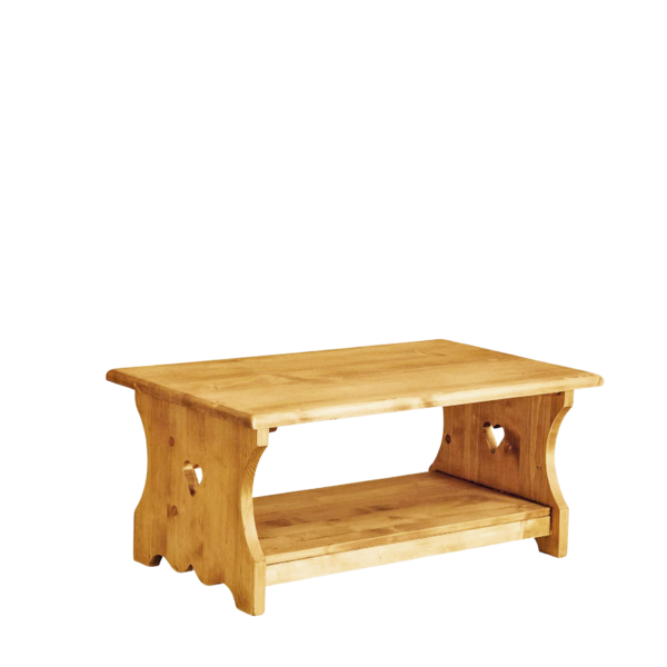 Table Basse Coeur GM 100 cm CHAMONIX Chamonix meublespin.fr - vente de mobilier et de décoration de style montagne ou chalet- vente de meubles en pin et canapés convertibles - https://meublespin.fr