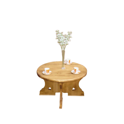 Table Basse Ronde seule Chamonix  Chamonix meublespin.fr - mobilier et de décoration de style montagne ou chalet- meubles en pin, mobilier en bois massif de qualité, canapés convertibles - https://meublespin.fr