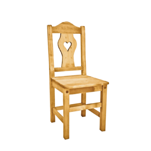 Chaise en bois massif avec coeur Chamonix meublespin.fr - vente de mobilier et de décoration de style montagne ou chalet- vente de meubles en pin et canapés convertibles - https://meublespin.fr