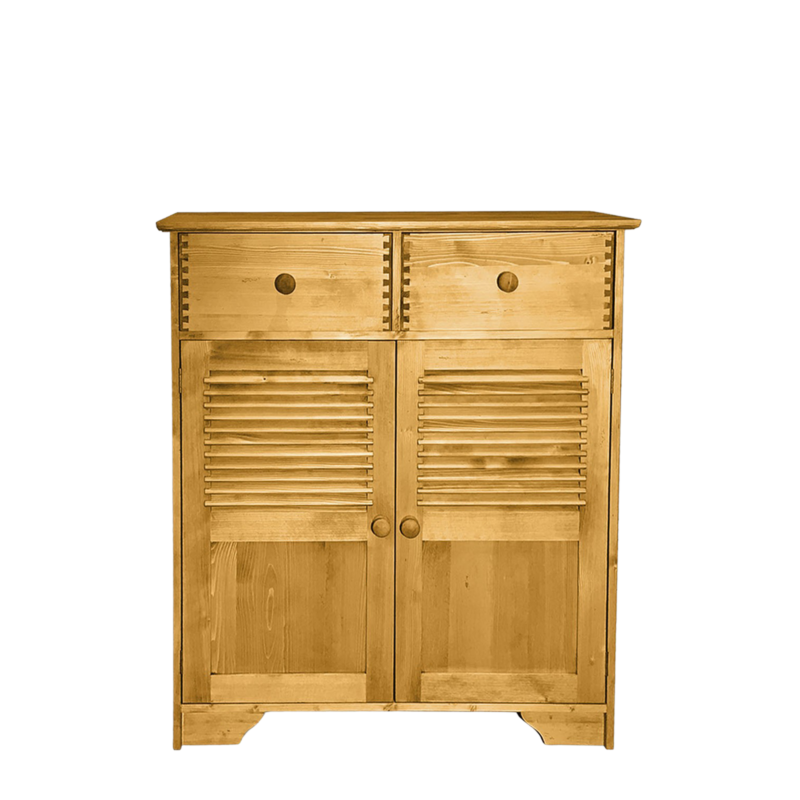 Buffet Bas 2 Portes et 2 Tiroirs – Charme Buffets & bahuts en bois massif meublespin.fr - mobilier et de décoration de style montagne ou chalet- meubles en pin, mobilier en bois massif de qualité, canapés convertibles - https://meublespin.fr