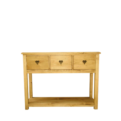 Console Chamonix 3 Tiroirs en Pin Massif 114cm Chamonix meublespin.fr - mobilier et de décoration de style montagne ou chalet- meubles en pin, mobilier en bois massif de qualité, canapés convertibles - https://meublespin.fr