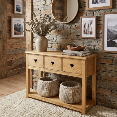 Console Chamonix 3 Tiroirs en Pin Massif 114cm - meublespin.fr - Chamonix Console Chamonix 3 Tiroirs en Pin Massif 114cm Chamonix meublespin.fr - mobilier et de décoration de style montagne ou chalet- meubles en pin, mobilier en bois massif de qualité, canapés convertibles - https://meublespin.fr