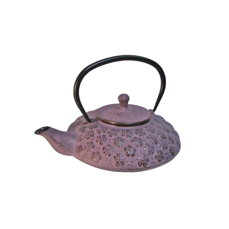 Théière violette – Floralie – en fonte 0.7 L Théières meublespin.fr - mobilier et de décoration de style montagne ou chalet- meubles en pin, mobilier en bois massif de qualité, canapés convertibles - https://meublespin.fr