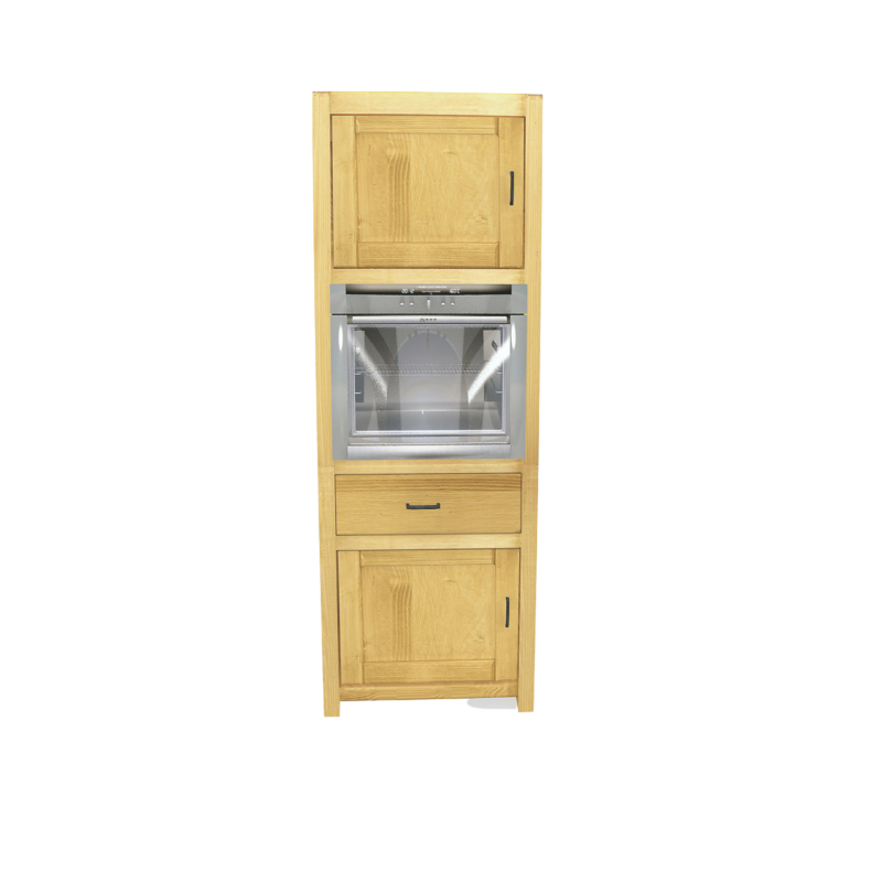 COLONNE FOUR 2 Portes + 1 Tiroir MORZINE en Pin Massif Cuisine Morzine meublespin.fr - mobilier et de décoration de style montagne ou chalet- meubles en pin, mobilier en bois massif de qualité, canapés convertibles - https://meublespin.fr