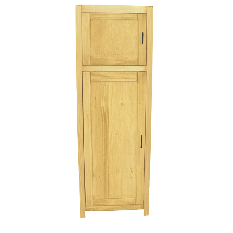 COLONNE FRIGO 2 Portes MORZINE en Pin Massif Cuisine Morzine meublespin.fr - mobilier et de décoration de style montagne ou chalet- meubles en pin, mobilier en bois massif de qualité, canapés convertibles - https://meublespin.fr