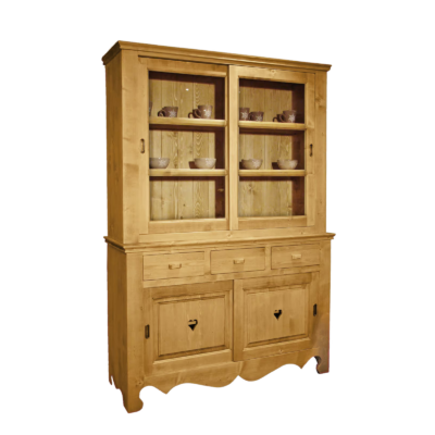 Vaisselier Chamonix 4 Portes Coulissantes et 3 Tiroirs en Pin Massif 140cm Chamonix meublespin.fr - mobilier et de décoration de style montagne ou chalet- meubles en pin, mobilier en bois massif de qualité, canapés convertibles - https://meublespin.fr