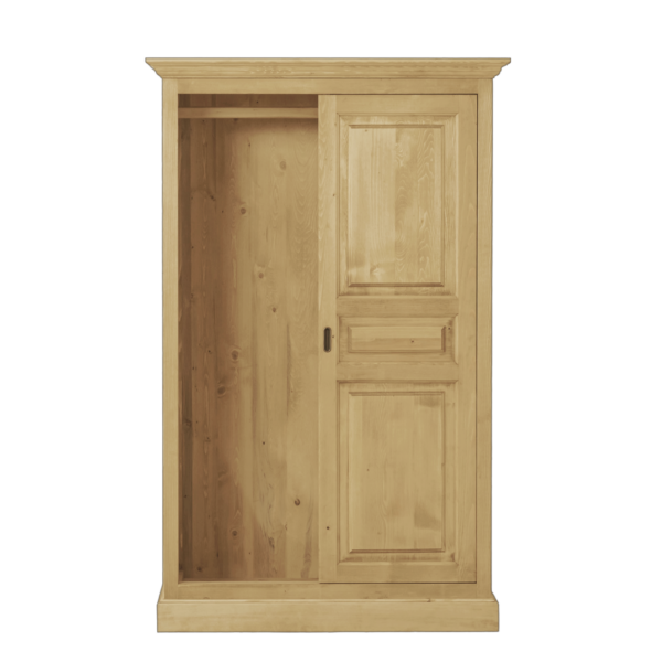 Armoire 2 Portes Coulissantes en Pin Massif Armoires en bois massif meublespin.fr - vente de mobilier et de décoration de style montagne ou chalet- vente de meubles en pin et canapés convertibles - https://meublespin.fr