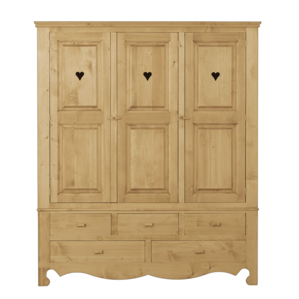 Armoire 3 P + 5 T Chamonix “Exclusivité Web” Armoires en bois massif meublespin.fr - vente de mobilier et de décoration de style montagne ou chalet- vente de meubles en pin et canapés convertibles - https://meublespin.fr