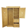 Armoire Sous Pente Megève 2 Portes + 2 Tiroirs en Pin Massif Armoires en bois massif meublespin.fr - vente de mobilier et de décoration de style montagne ou chalet- vente de meubles en pin et canapés convertibles - https://meublespin.fr